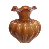 Thumbnail for Sculptured Glass Vase Apricot