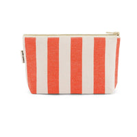 Thumbnail for POUCH SOFIA STRIPES GREIGE / TOMATO