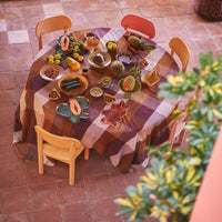 Thumbnail for Vida Check Table Cloth Amber/Burgundy, 140x220cm