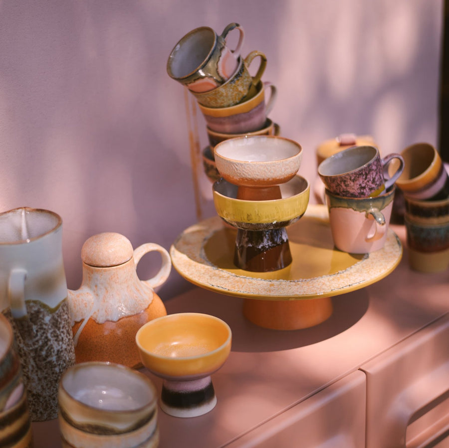 70s Ceramics: Tapas Bowl on Base Creek, L