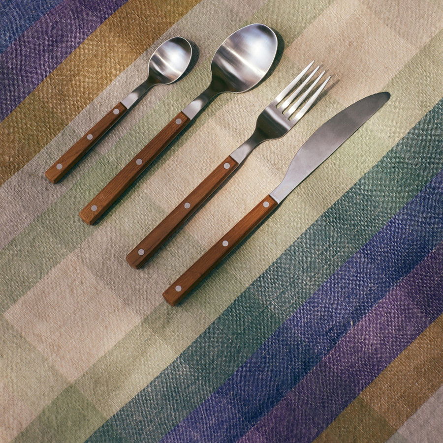 Vida Check Table Cloth Mint/Colbalt, 140x220cm