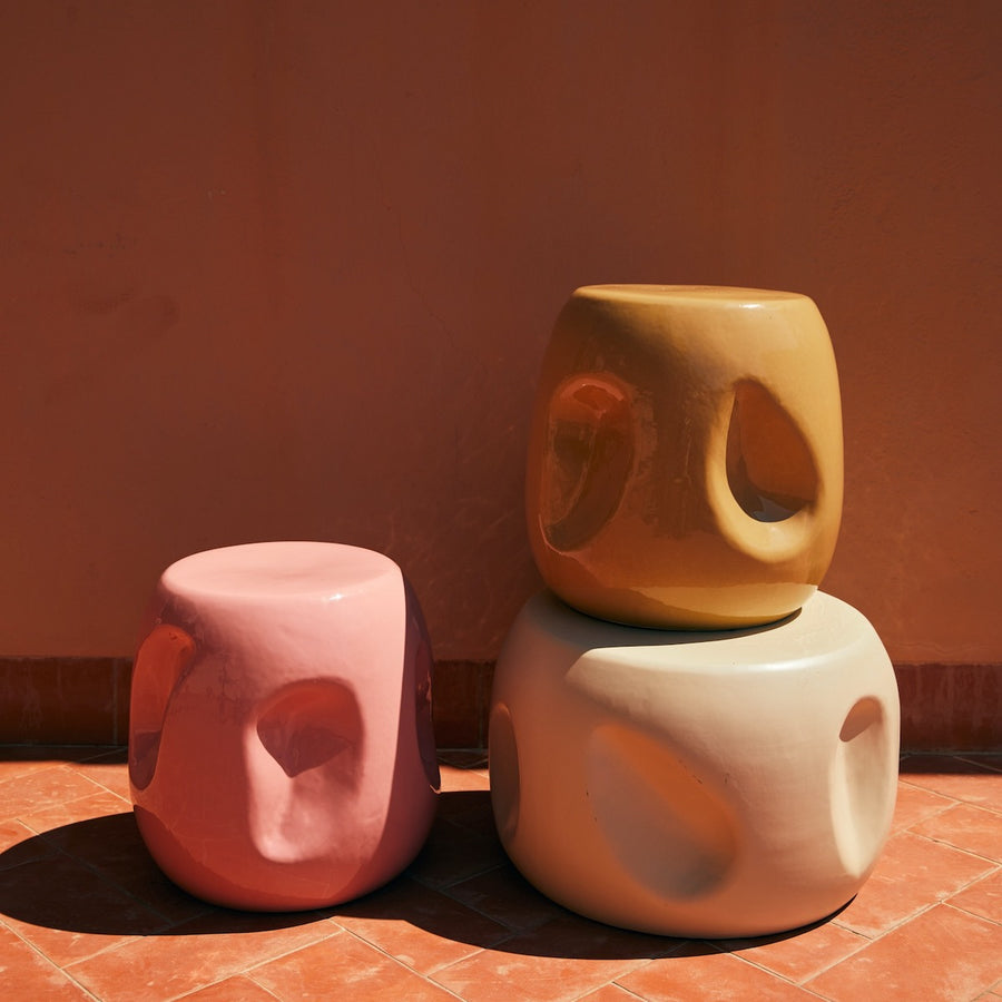 HKLIVING Currents Ceramic Side Table Sand