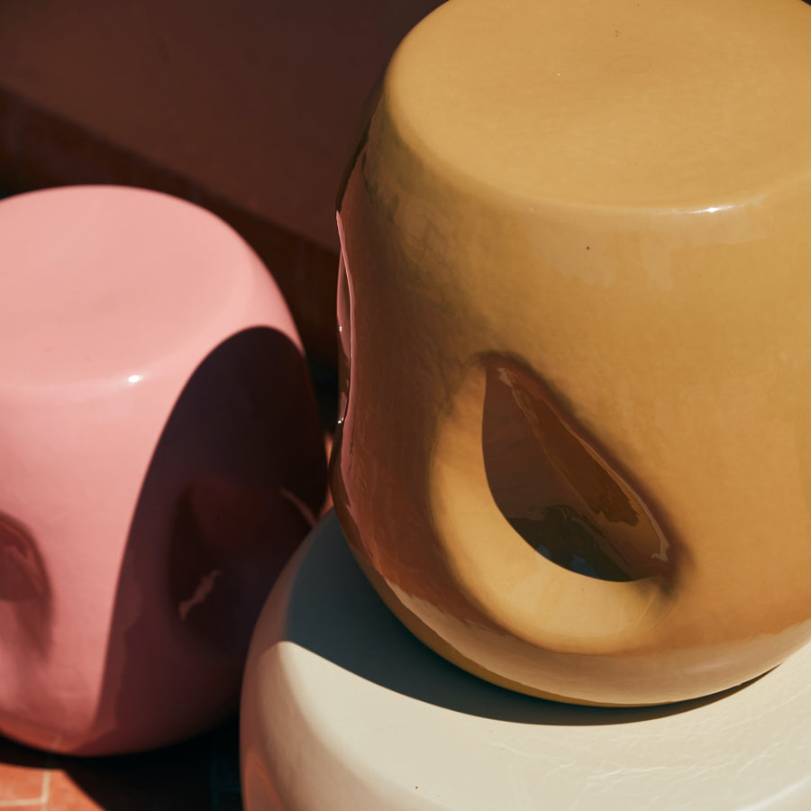 Currents Ceramic Side Table Sand