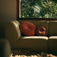 Thumbnail for HKLIVING Round Ripple Cushion Sienna ø50cm TCU0010