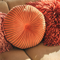 Thumbnail for HKLIVING Round Ripple Cushion Sienna ø50cm TCU0010