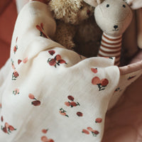 Thumbnail for Organic Baby Muslin Swaddle - Peaches - Organic Cotton