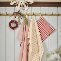 Thumbnail for Pot holder Red w/small Natural Checks