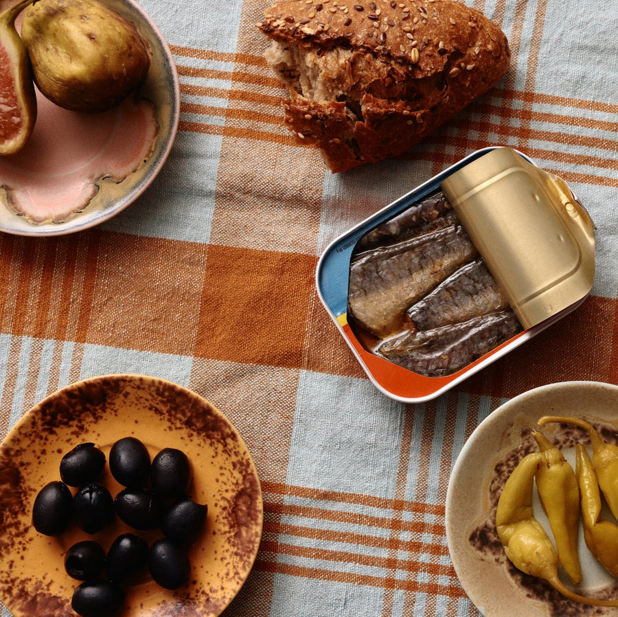 70s Ceramics: Saucers (Set of 4) Ocean