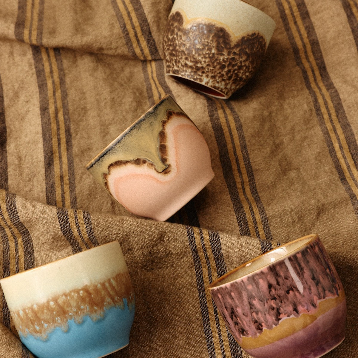 HK Living 70s Ceramics: Café Cup Blossom KST0003