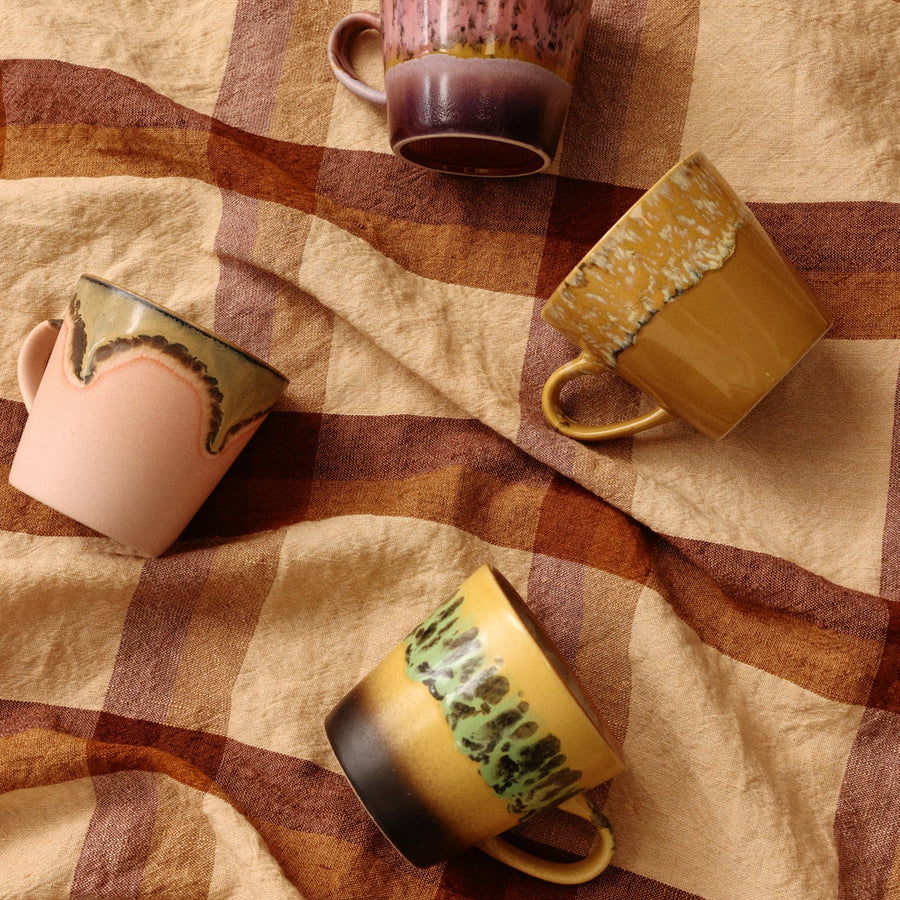 70s Ceramics Americano Mugs Radiant (set of 4)