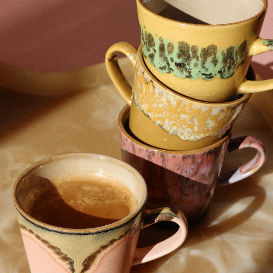 70s Ceramics Americano Mugs Radiant (set of 4)
