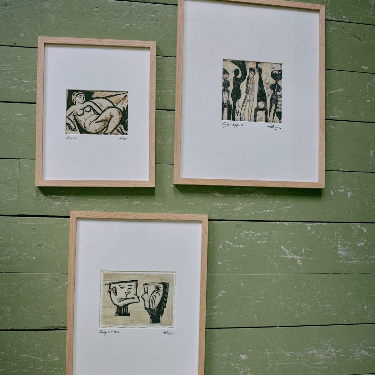 HKLIVING Framed Artwork Funky Ninja's, 40x50cm