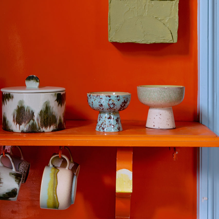 HKLiving 70s Ceramics: Tapas Bowl On Base Slush, L KST0183