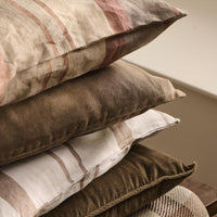 Thumbnail for IB Laursen Cushion Chocolate Linen 60 x 40cm feather filled