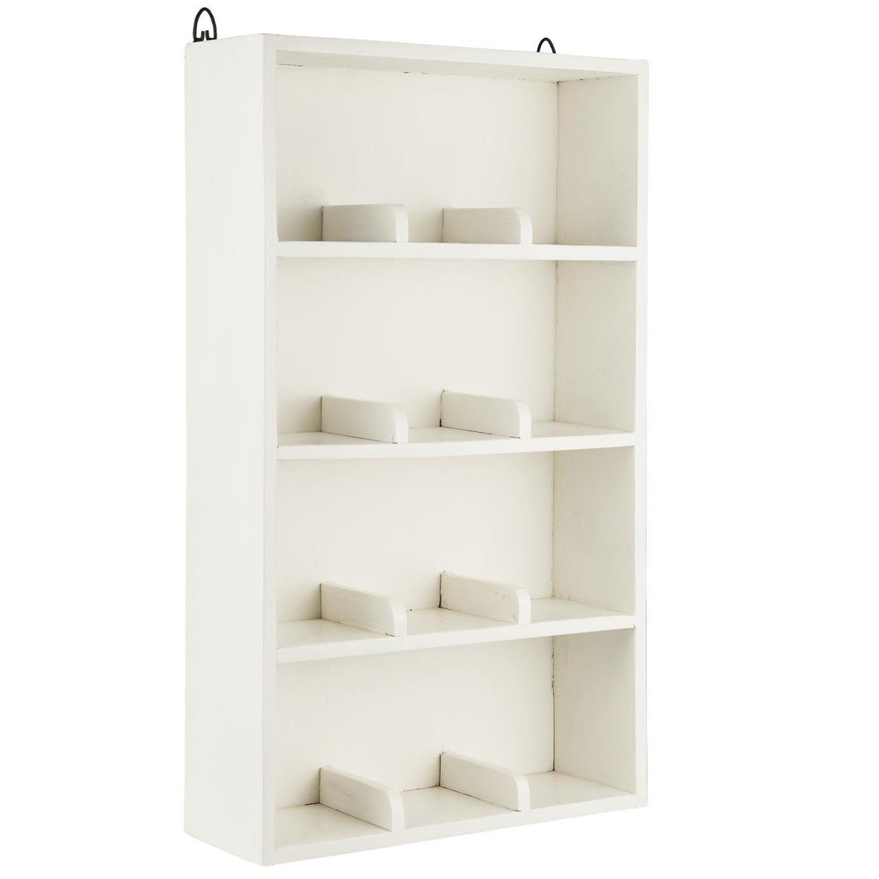 IB Laursen Wall shelf w/4 shelves w/dividers 12 rooms UNIQUE Cream