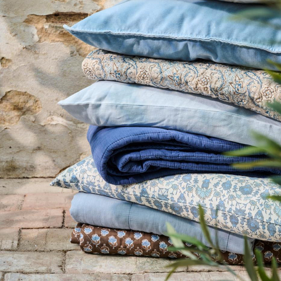 IB LAURSEN Vintage Quilt Bedspread Indigo