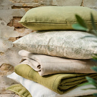 Thumbnail for IB Laursen Cushion Herbal Green Linen 60 x 40cm feather filled