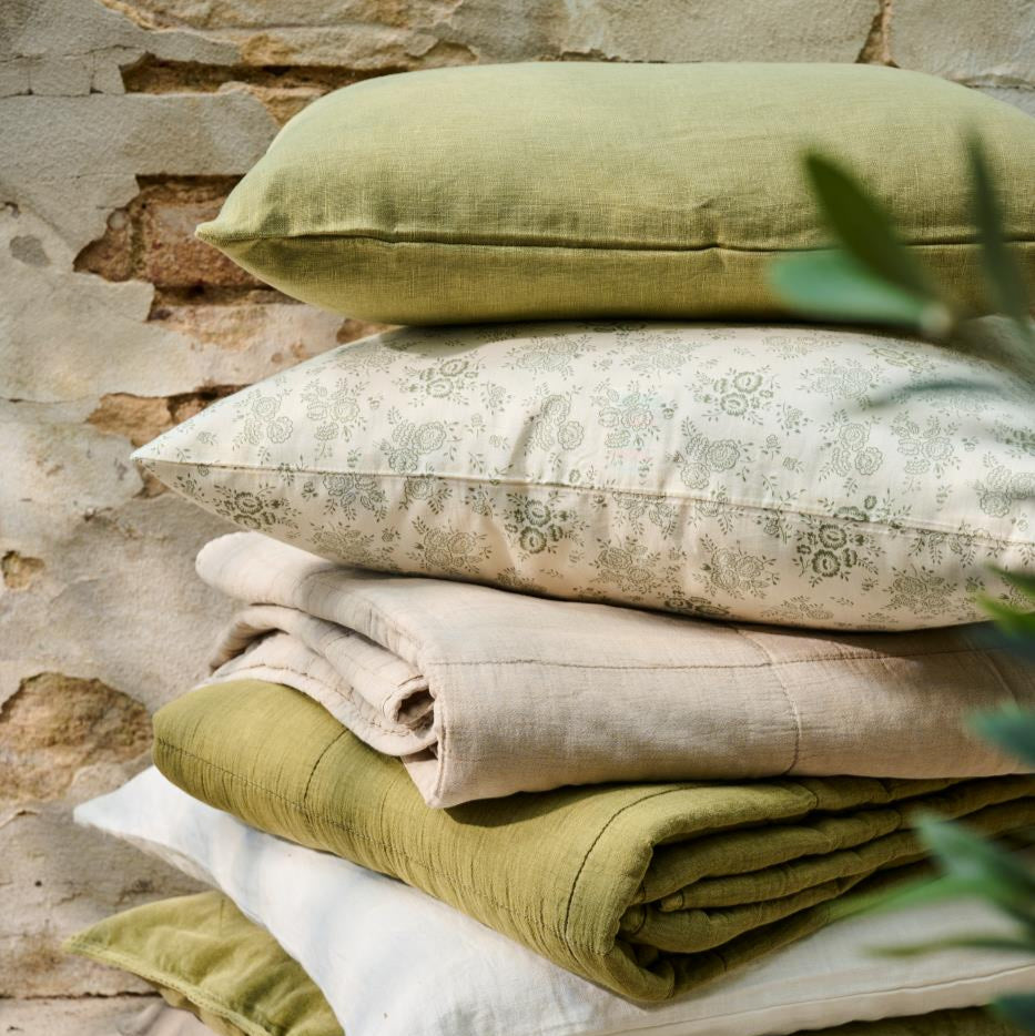 Cushion Linen Herbal Green 50 x 70 cm