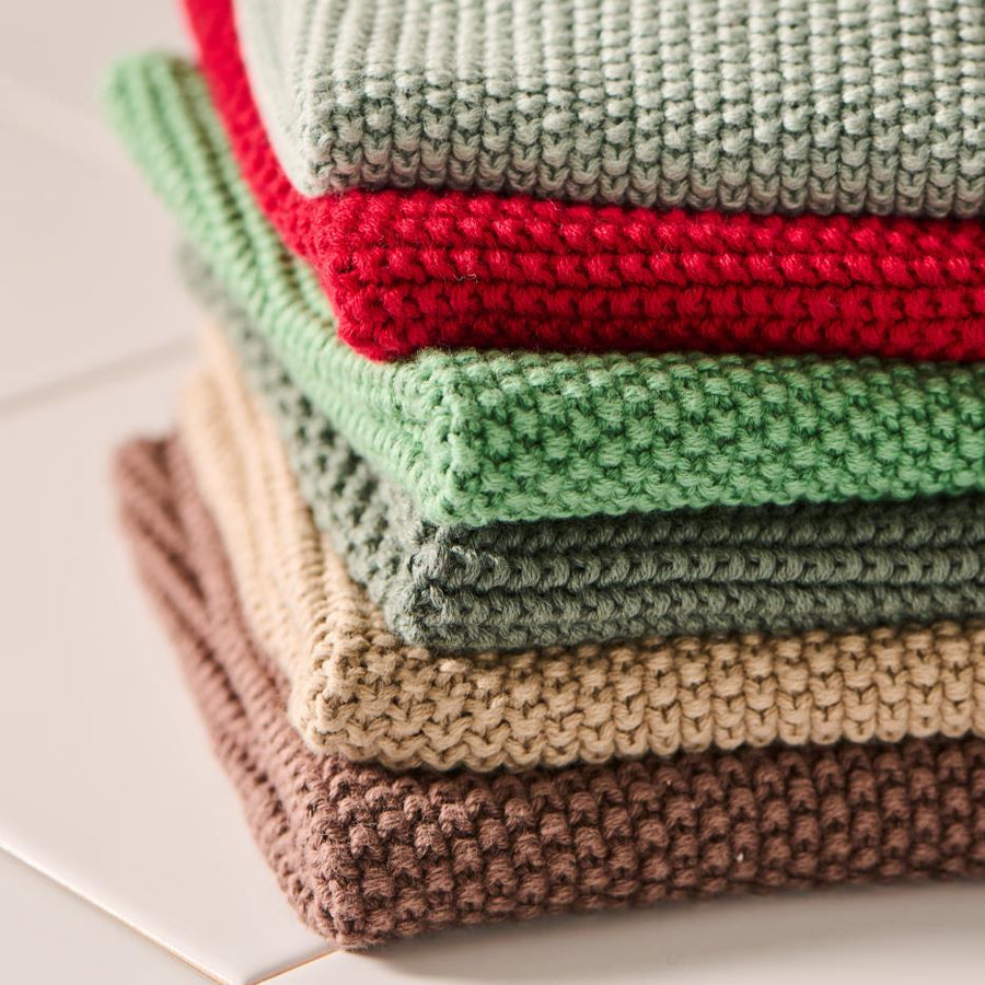 IB Laursen Dish Cloth Mynte Wasabi Knitted 100% Cotton