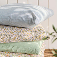Thumbnail for Box Cushion Cover Line w/multicoloured Small Flowers