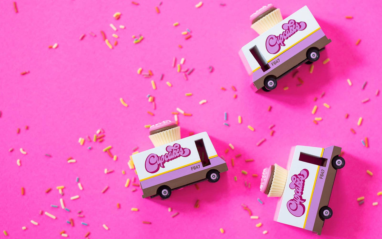 Candyvan - Cupcake - Wooden Diecast Toy Car Candylab