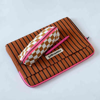 Thumbnail for PENCIL CASE GASTON CHECKS CARAMEL
