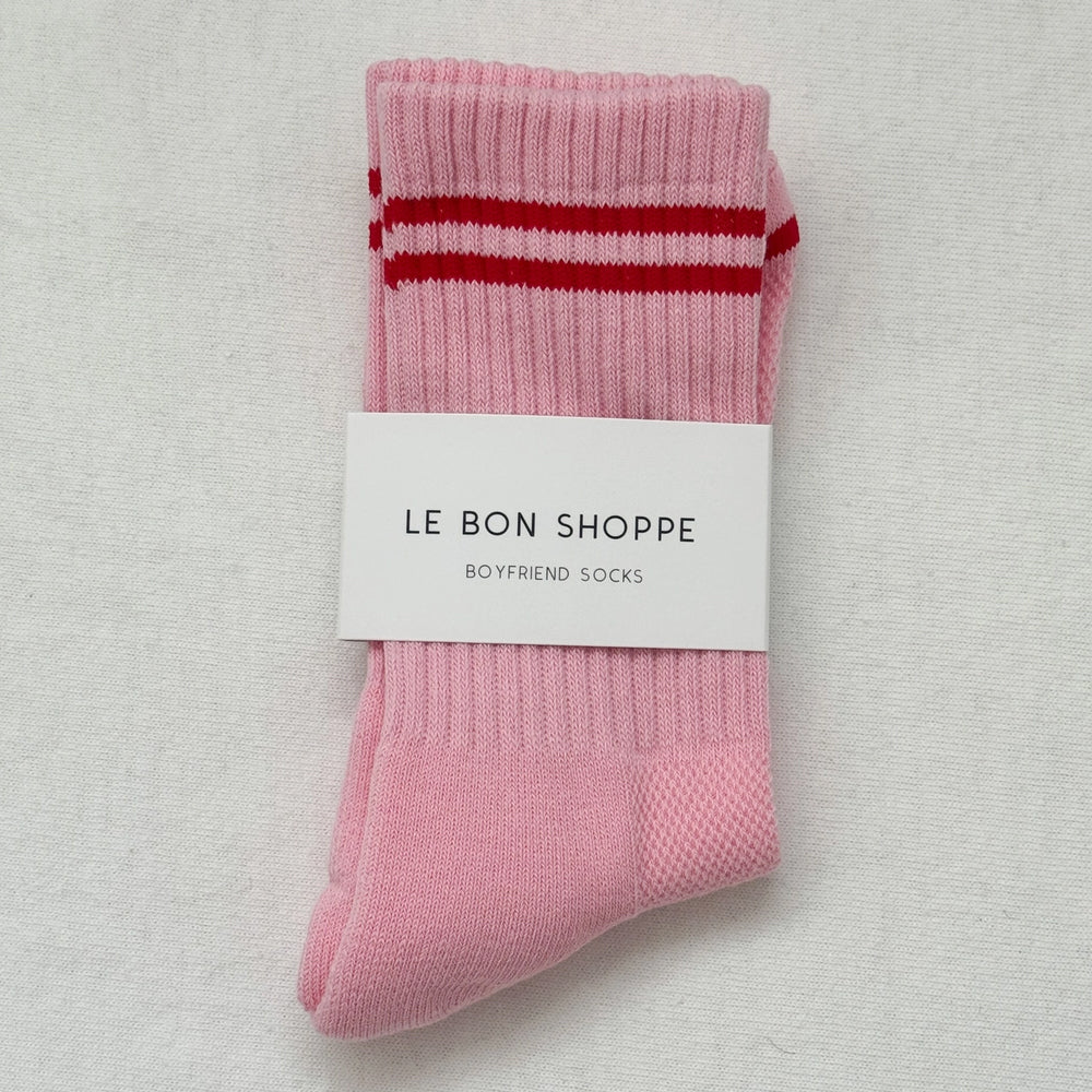 Boyfriend Socks: Amour Pink