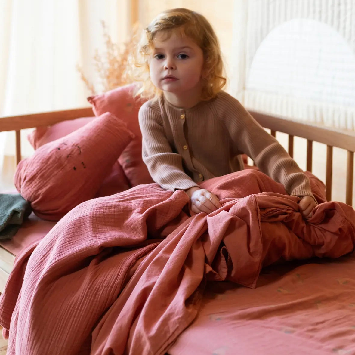 Nobodinoz Wabi Sabi Washed BB Duvet Cover Set Cot Bed 100 x 140cm