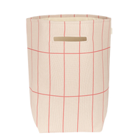 Thumbnail for Large storage basket Vibes Pink Red Grid