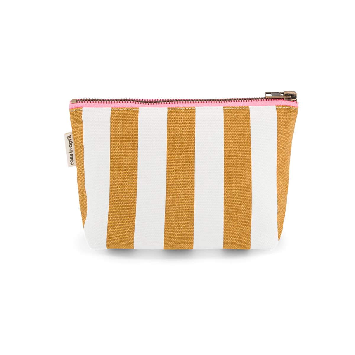 POUCH SOFIA STRIPES ECRU / CARAMEL: ECRU / CARAMEL / STRIPES
