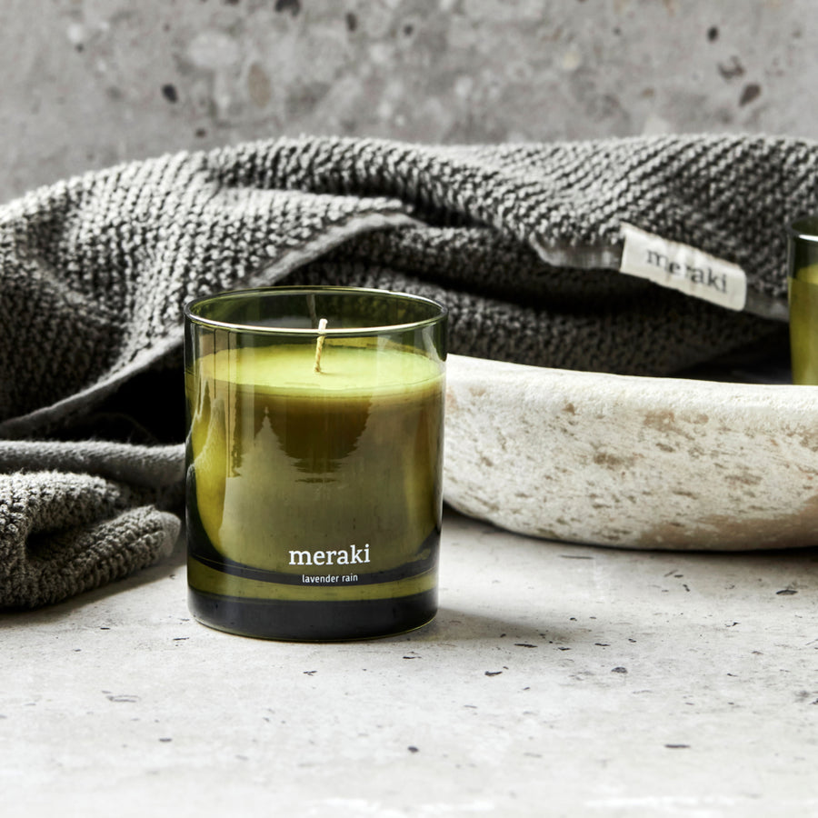 Scented Candle, Lavender Rain, Green