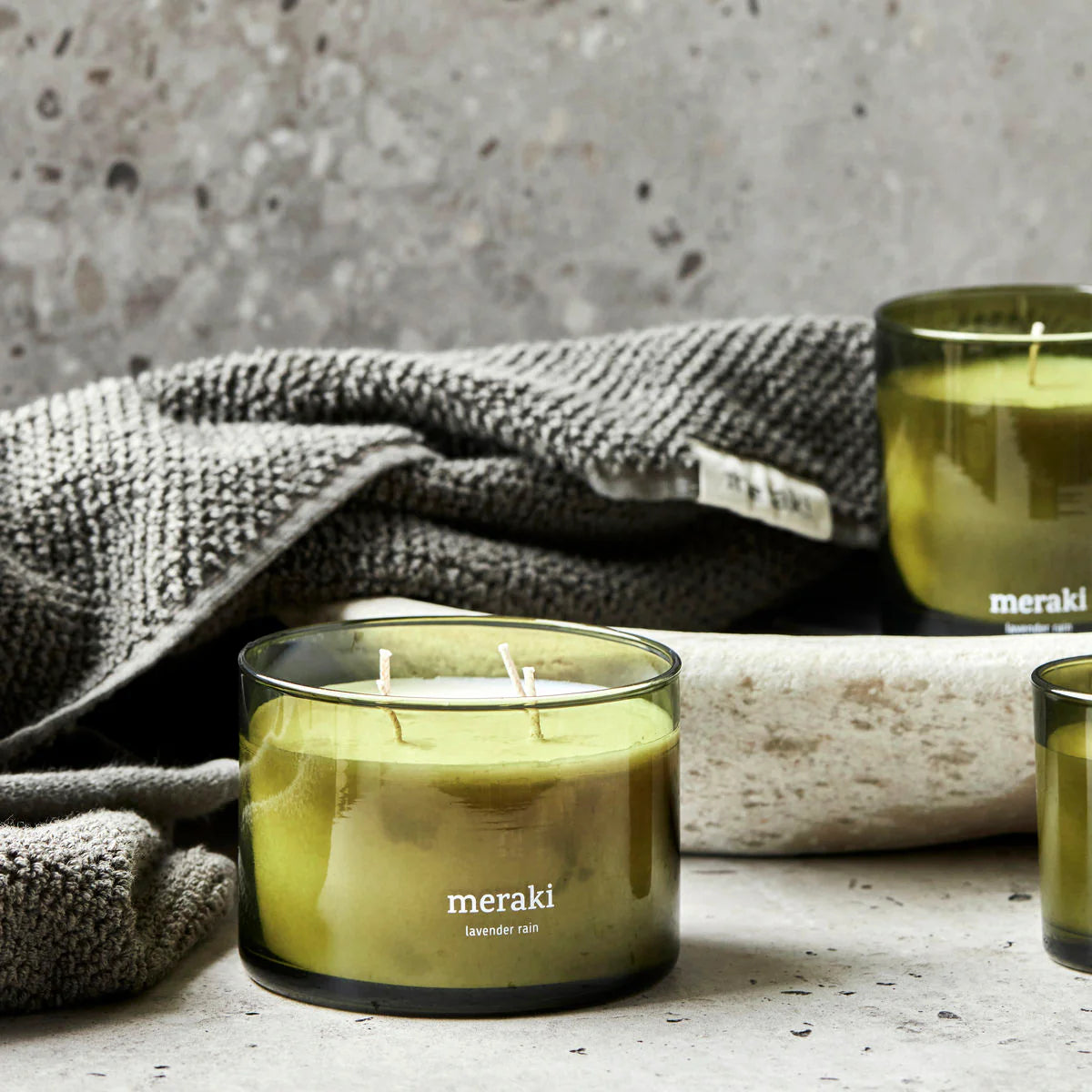 Scented Candle, Lavender Rain, Green