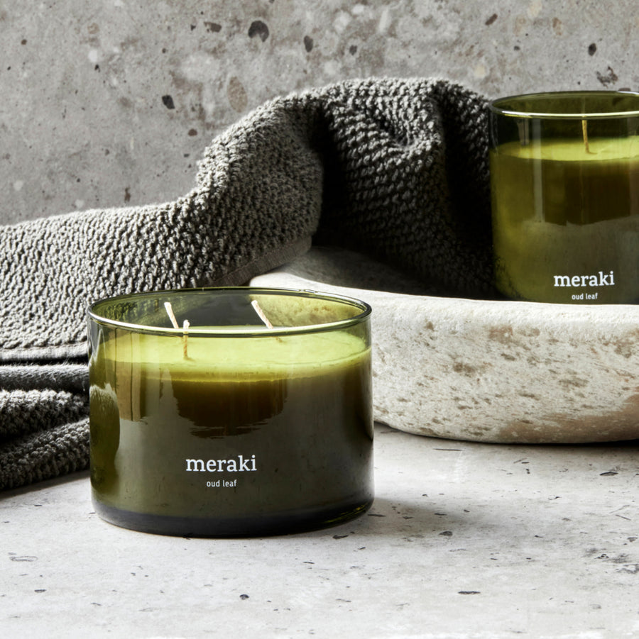 Scented Candle, Oud Leaf, Green