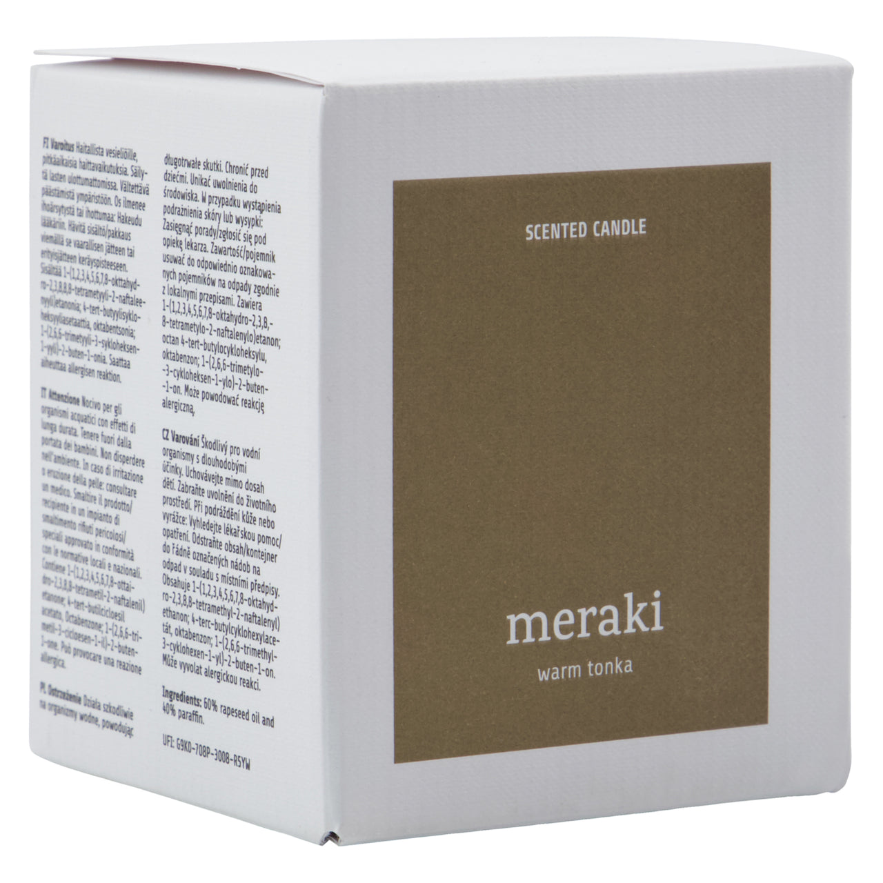 Scented Candle, Warm Tonka, Brown