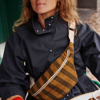 Thumbnail for WOMEN BUM BAG STRIPES CUMIN AND BLACK: CUMIN / SCRATCH