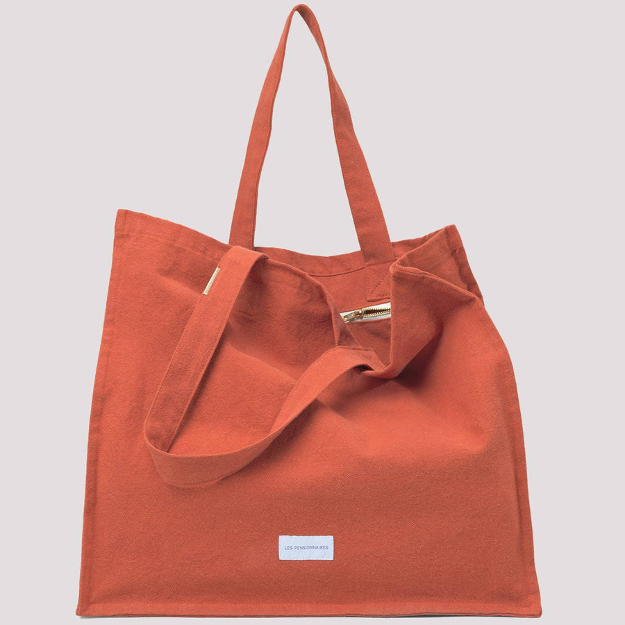 Organic Cotton Canvas Tote Bag in Flamboyant Orange