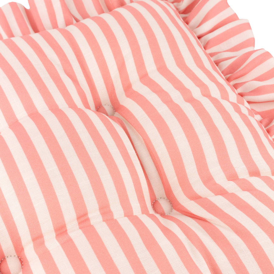 Millie Ruffle 2 Pack Indoor/Outdoor Seat Pads Pink: Pink / 40 x 40cm