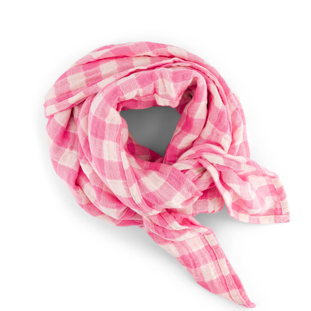BIANCA SWADDLE GINGHAM NEON PINK: VICHY / L 110*110