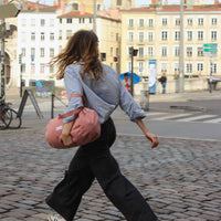 Thumbnail for Mini bowling bag in organic cotton canvas Rosewood