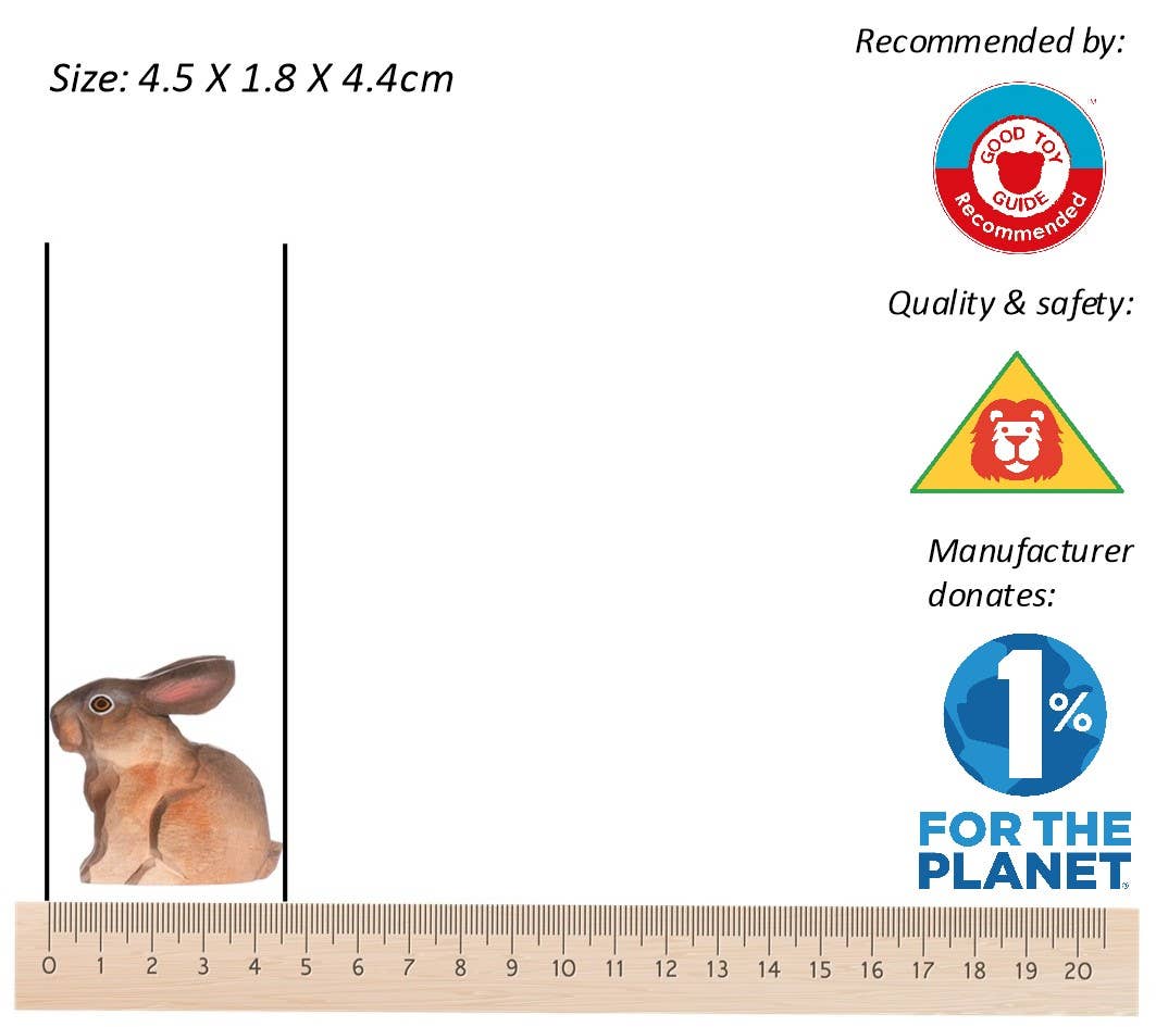 Wudimals® Wooden Hare Animal Toy