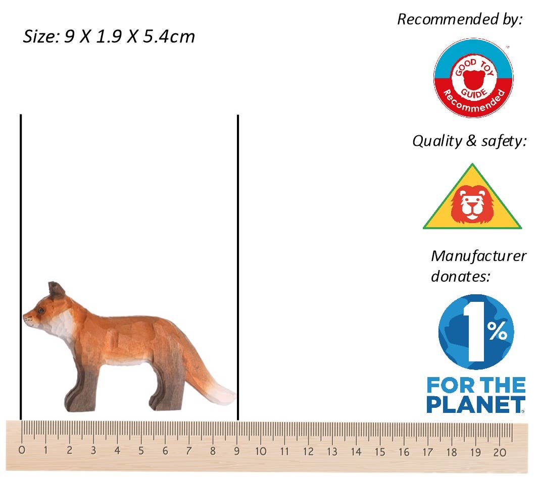 Wudimals® Wooden Red Fox Animal Toy