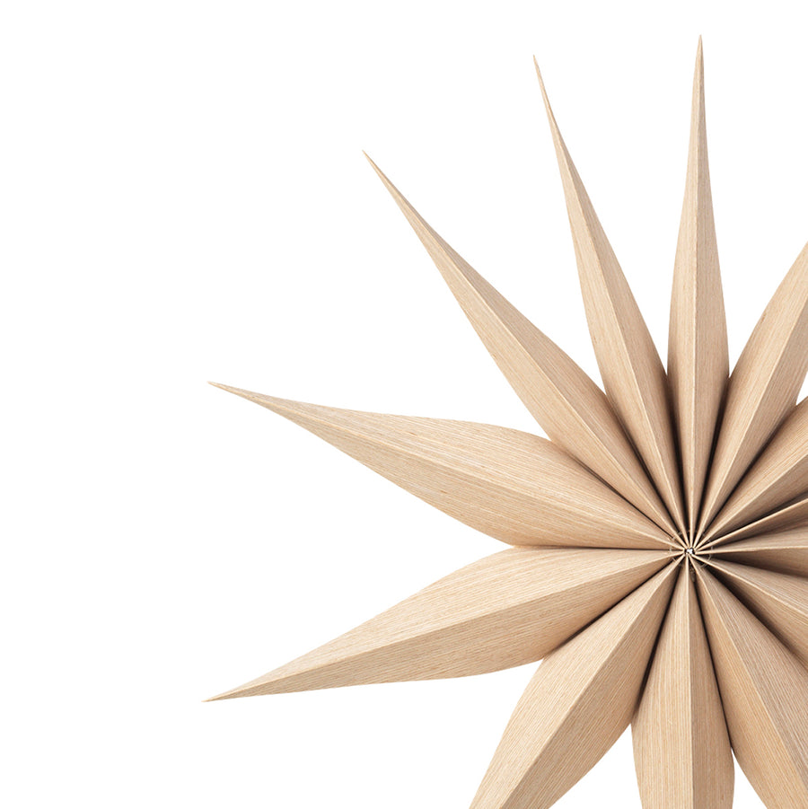 Wooden Star Decoration Venok Three Sizes - Natural