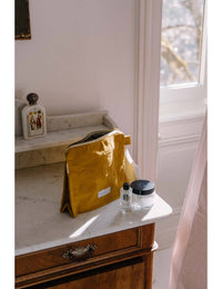 Thumbnail for Organic Cotton Canvas Toiletry Bag in Saffron Yellow
