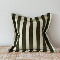 Thumbnail for Orla Olive Green Stripe Cushion 45 x 45cm
