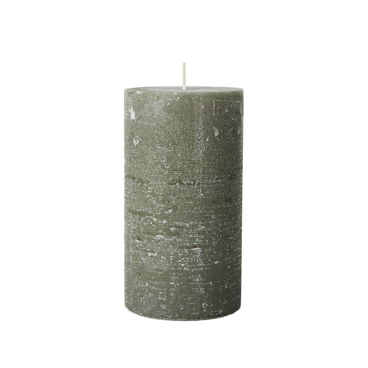 Church Pillar Candle Grape Leaf Green - Ø10 x H18 cm