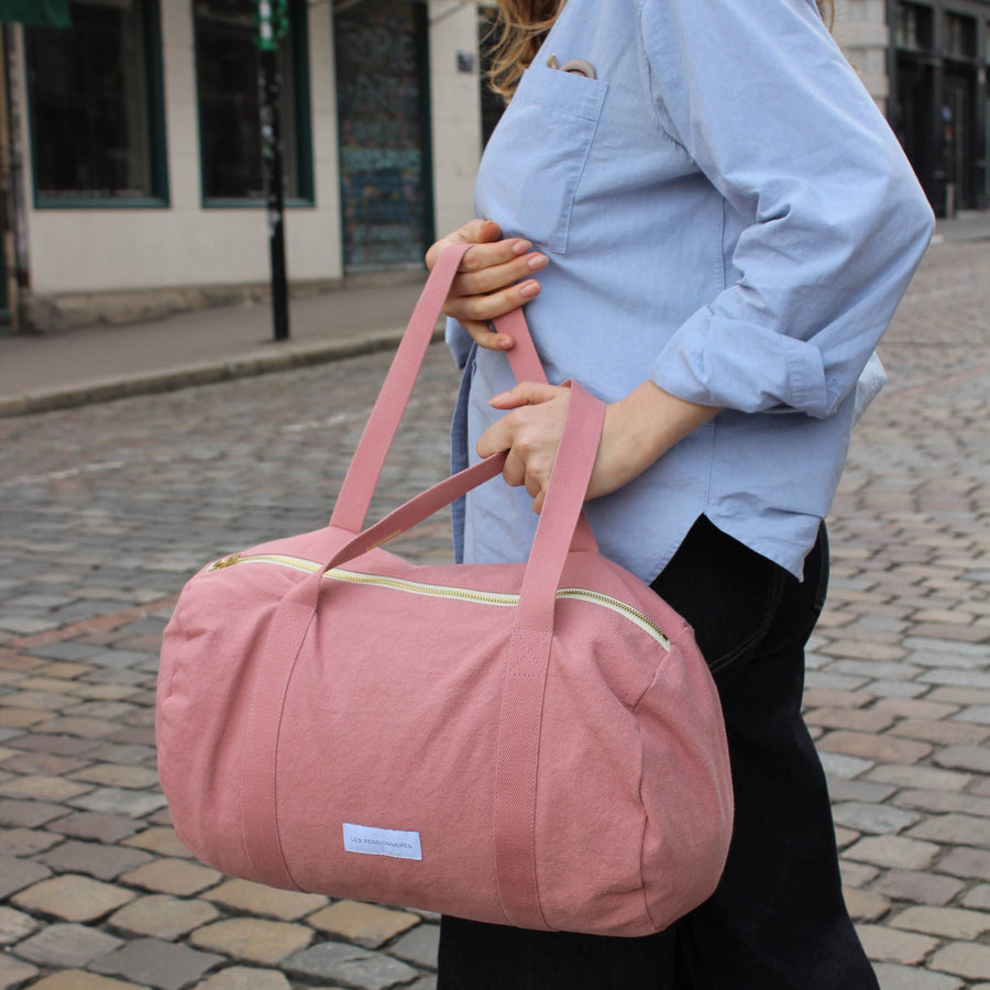 Mini bowling bag in organic cotton canvas Rosewood