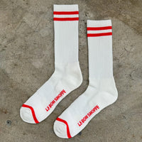 Thumbnail for Extended Boyfriend Socks: Clean White