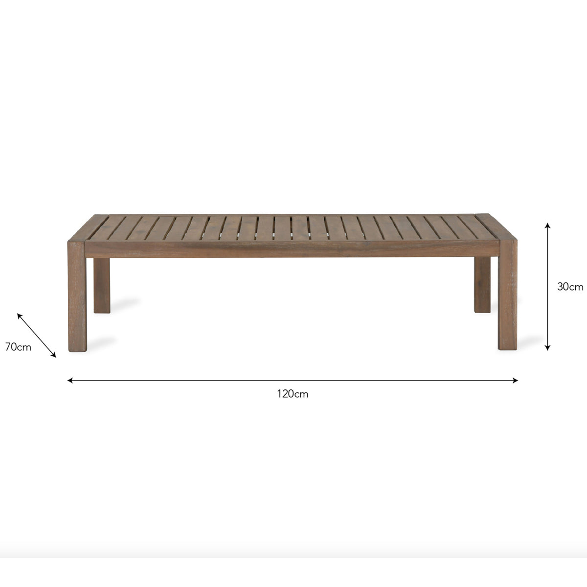 Garden Trading Porthallow Rectangular Coffee Table Outdoor Furniture