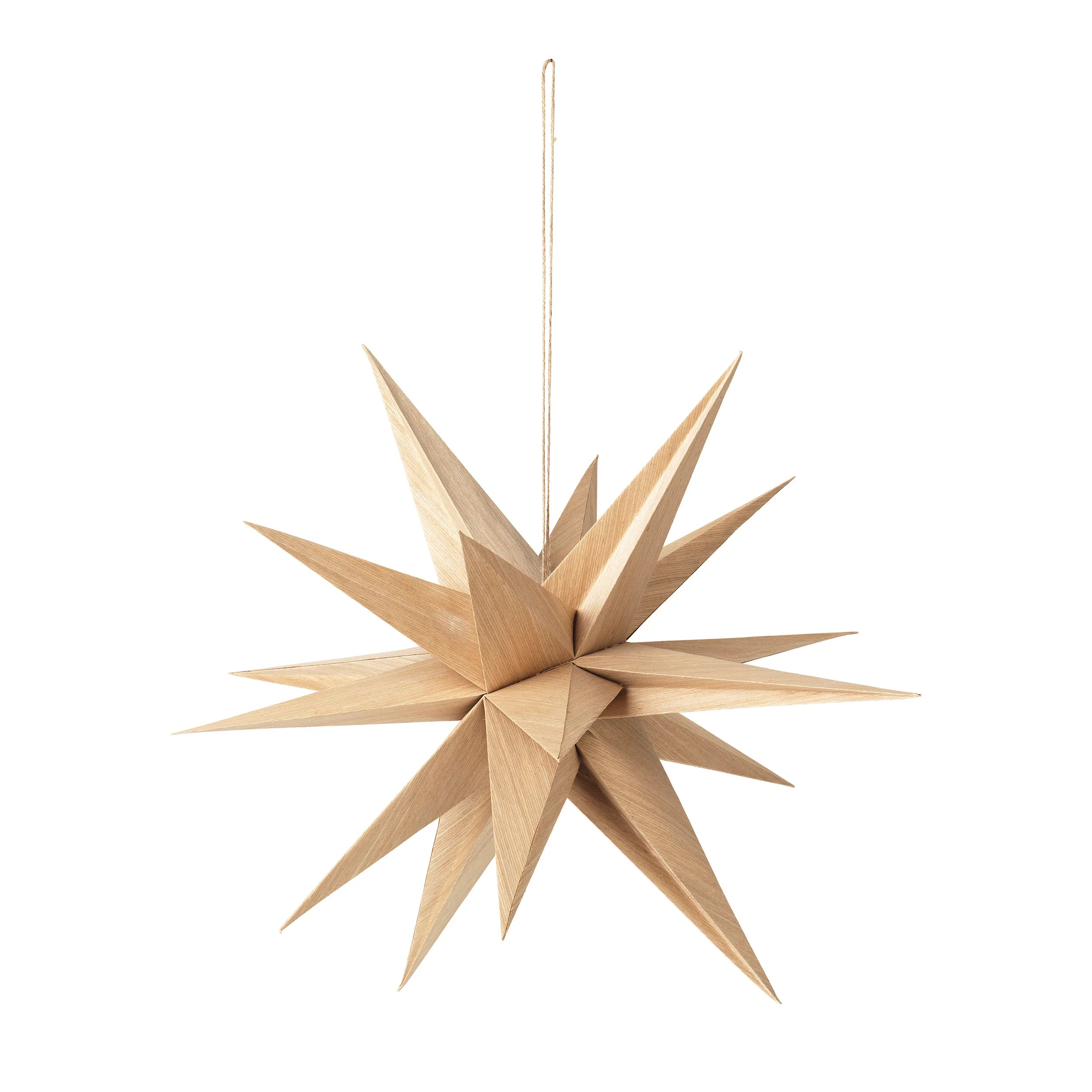 Broste Copenhagen Deco Star Venus Wood Natural Ø55 cm