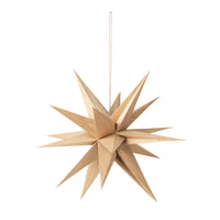 Thumbnail for Broste Copenhagen Deco Star Venus Wood Natural Ø55 cm